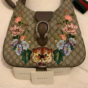 Gucci tiger patchwork shoulder/ crossbody handbag
